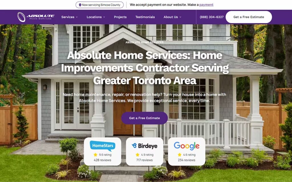 absolute home services after