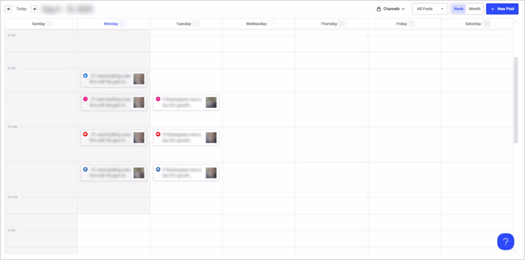 Posting Schedule
