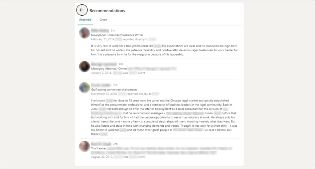 Recommendations