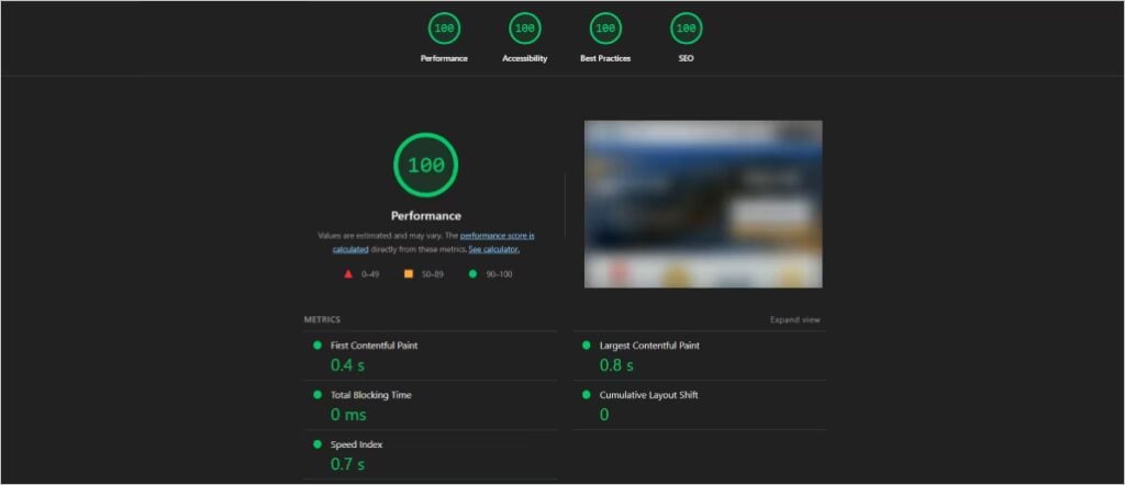 Site speed