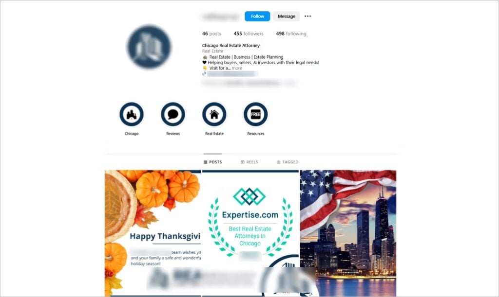 Instagram profile