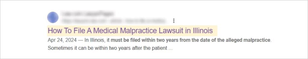 Long-Tail Medical Legal Keywords
