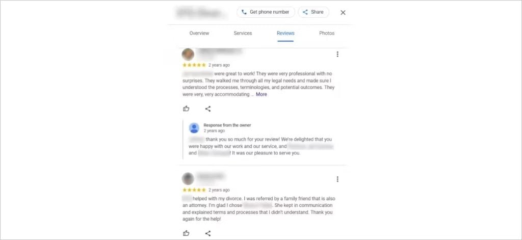 Online reviews