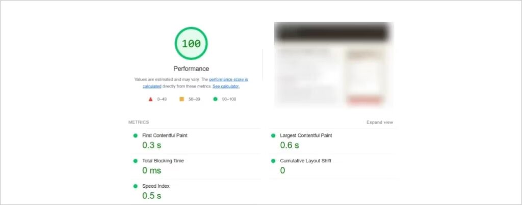 Site speed