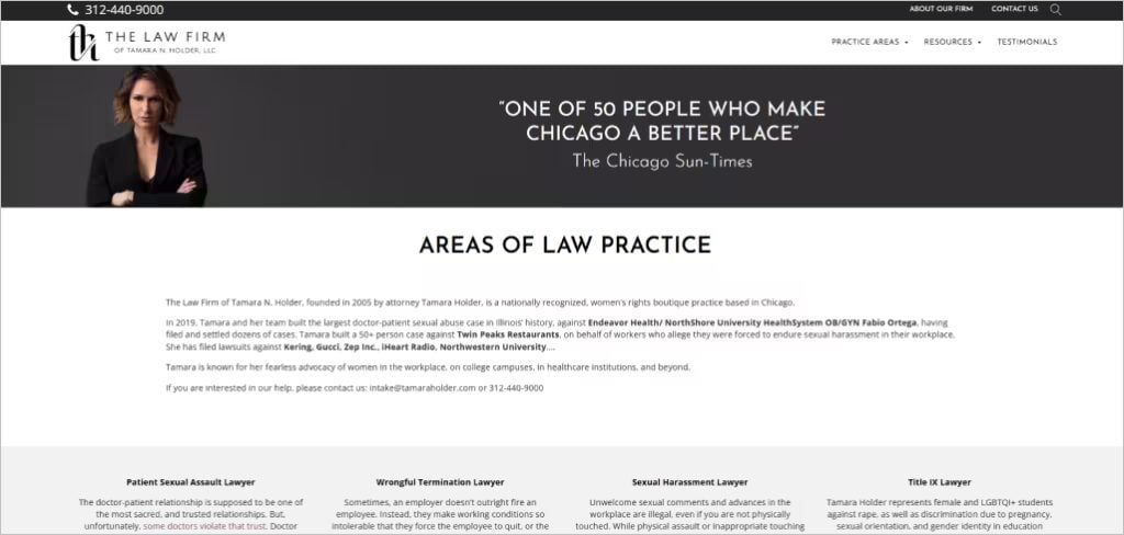 The Law Firm of Tamara Holder Services Pages