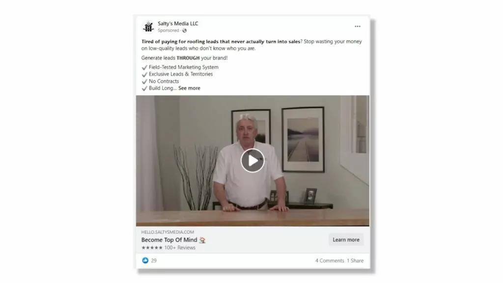 facebook ad video example