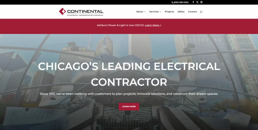 continental website design