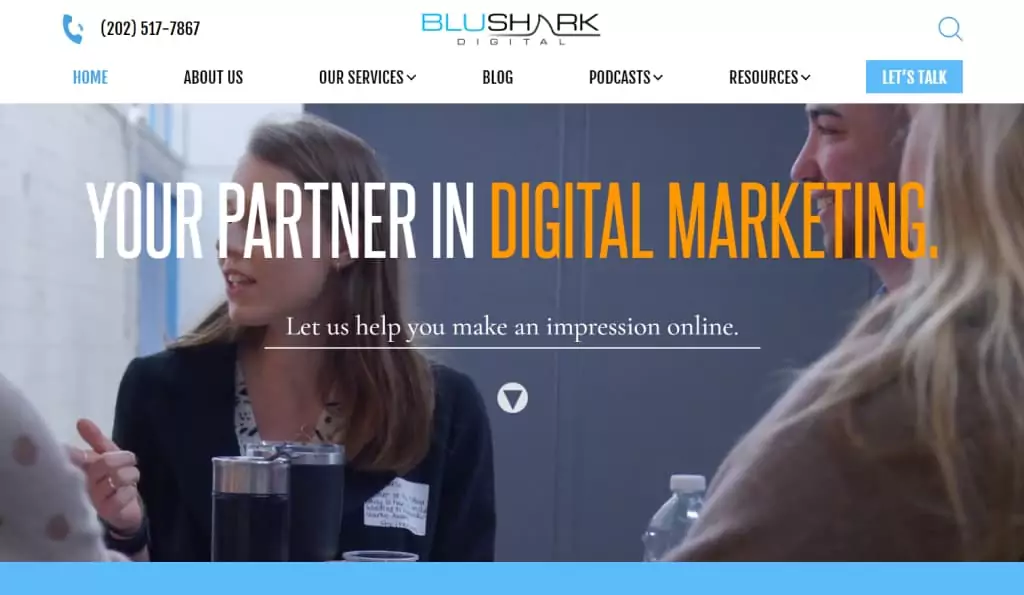 BluShark Digital website